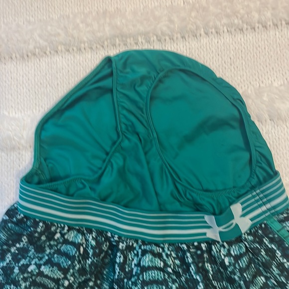 Under armor shorts athletic lined panties pocket teal green women size S small - Picture 6 of 8